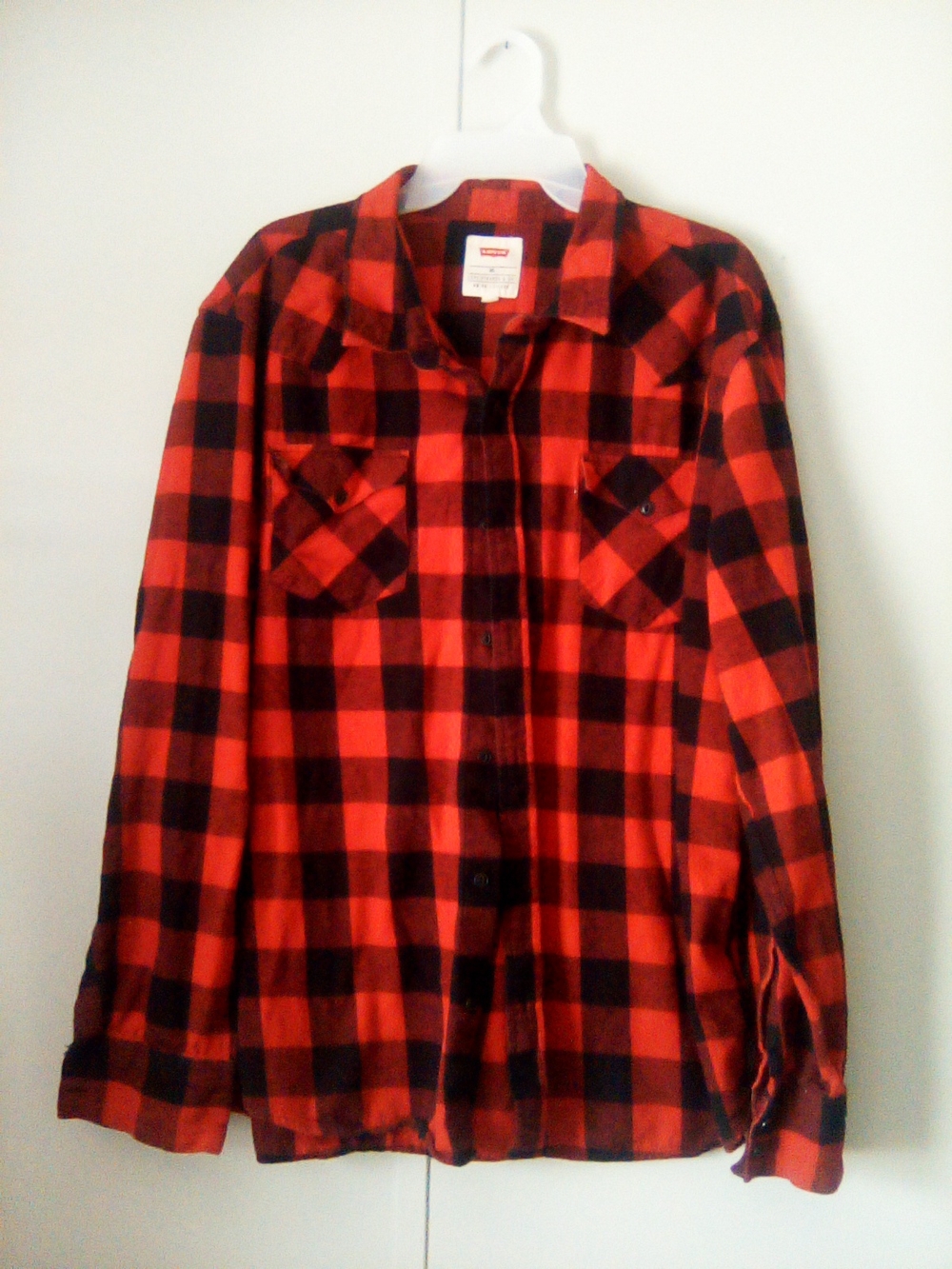 Levi's Red and Black Plaid Shirt